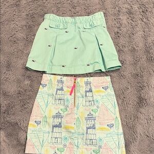 Vineyard Vines Mint and Multicolor Mini Skirt Set